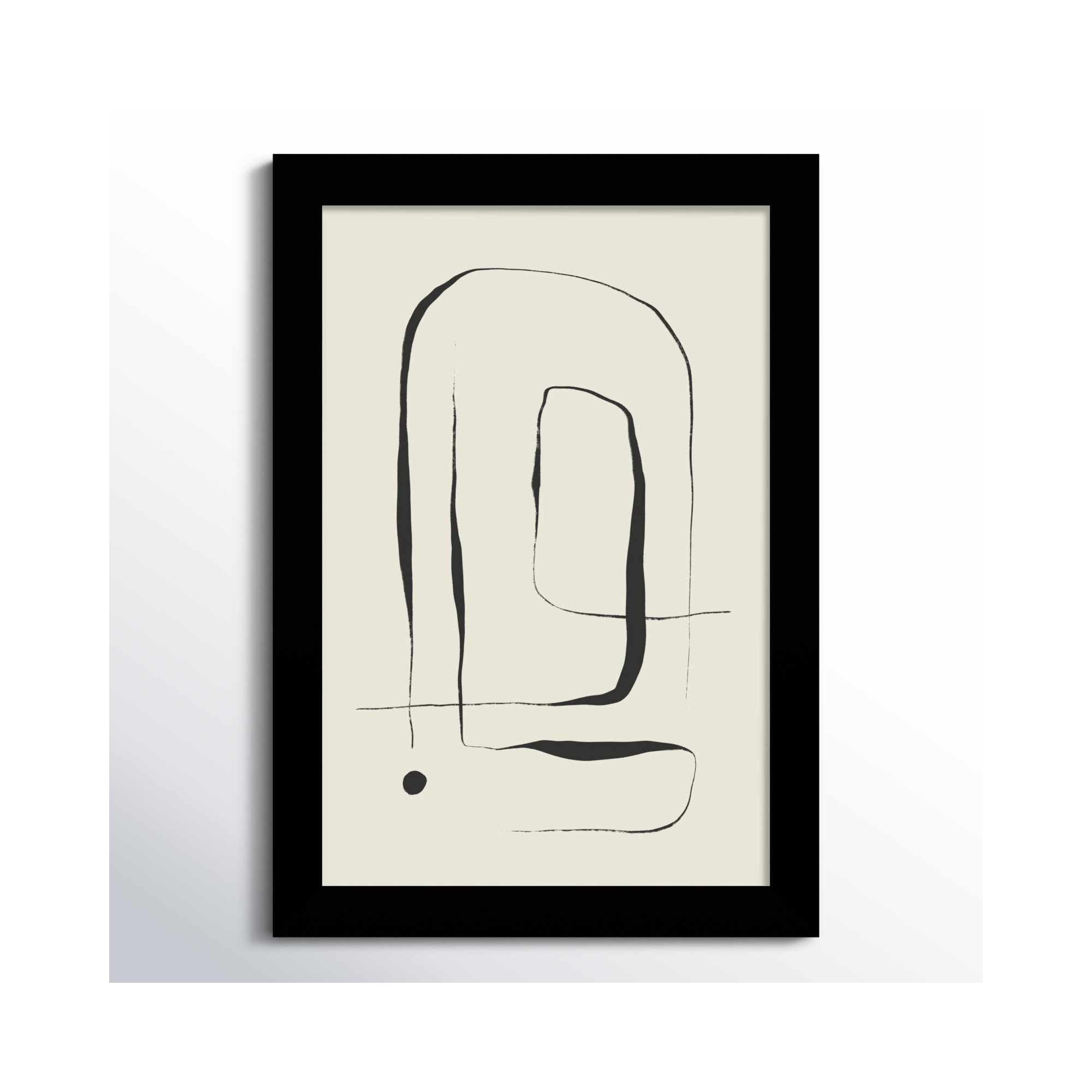The Point No 2 by Treechild  Wood Framed Wall Art Print, Black, 13" H x 9" W