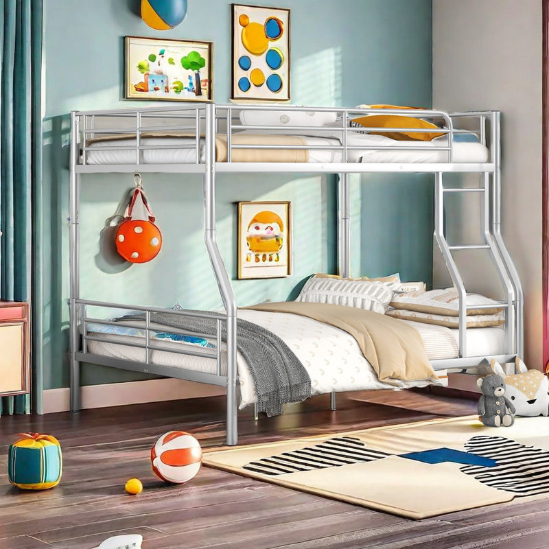 Amandalynn Kids Full Bunk Bed, Sliver