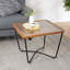 Table basse carrée moderne, table à structure en métal