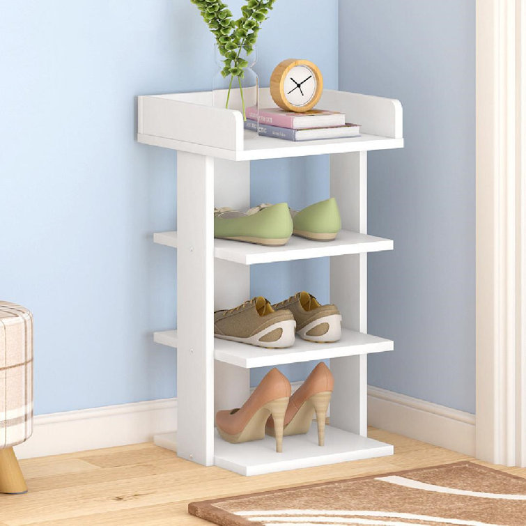 Ebern Designs 3 Pair Solid Wood Shoe Rack