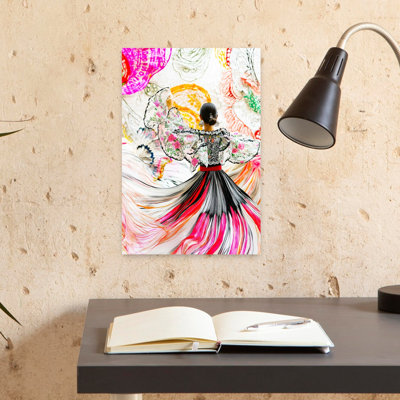 «Vibrant Folkloric Dance», art mural traditionnel élégant et coloré