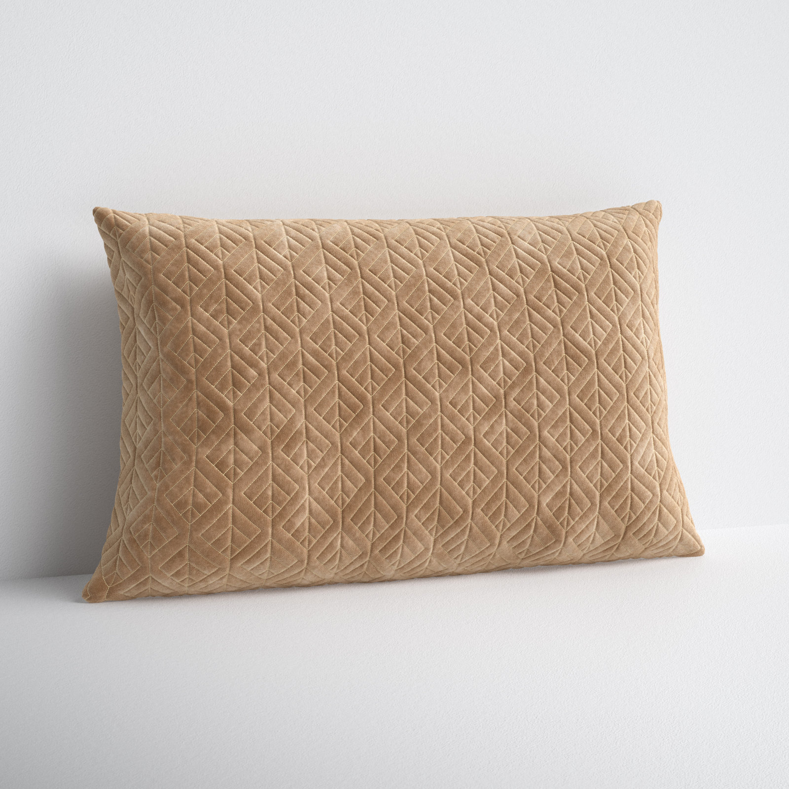 Gretchen Embroidered Cotton Lumbar Throw Pillow, Polyester/Polyfill