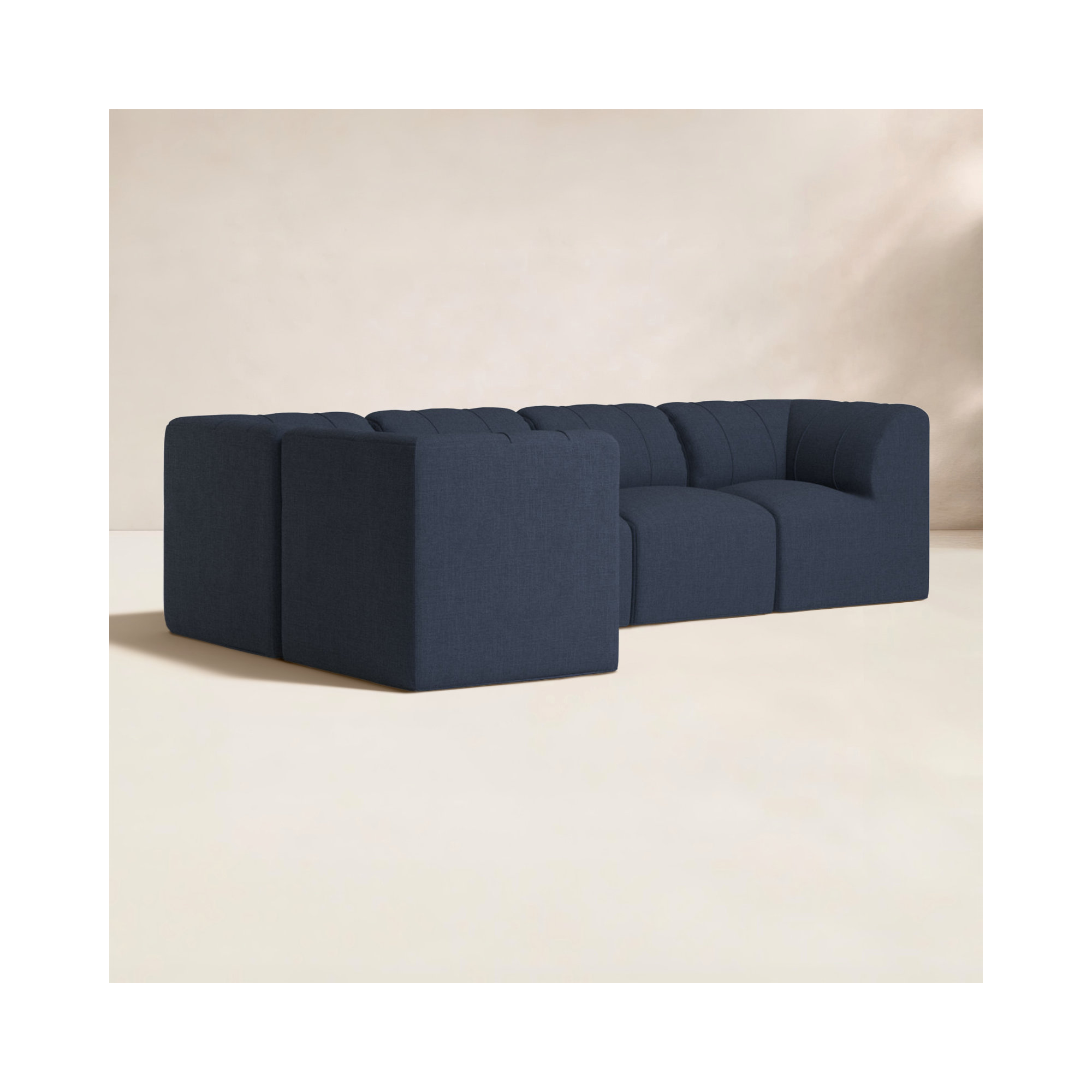 Praia 102" Sunbrella® Modular Outdoor Sofa, Canvas Navy Sunbrella® Canvas