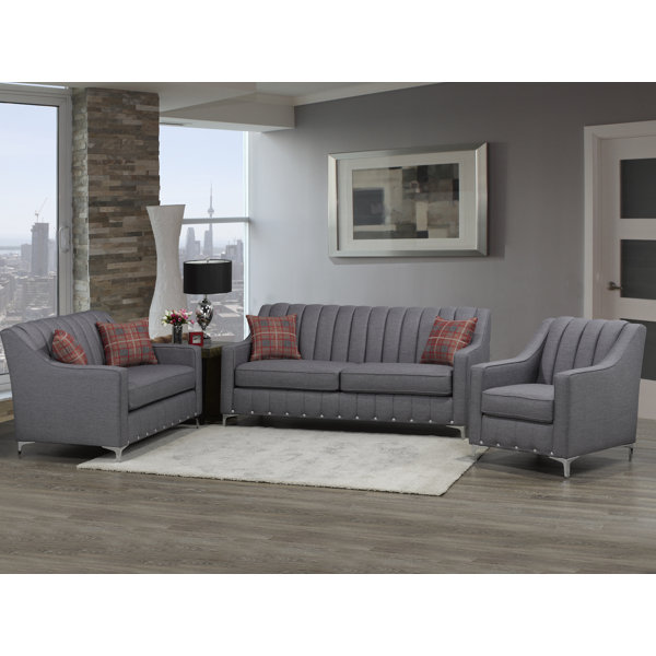 Ebern Designs Prosser 3 - Piece Living Room Set - Wayfair Canada