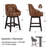 Chela Upholstered Button-Tufted Barstool with Solid Wood Frame-43686151