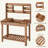 Kubilay Fir Potting Bench with Display Rack