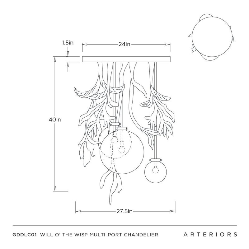 Will O' the Wisp Multi-Port Chandelier