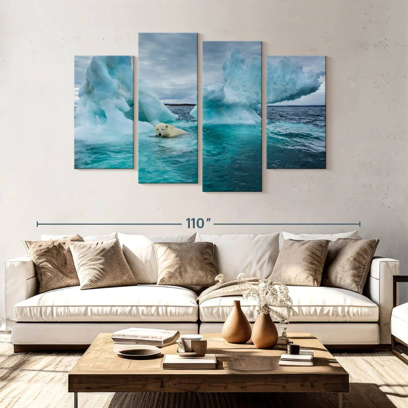 Brampt Repulse Bay Polar Bear, 54" H x 84" W