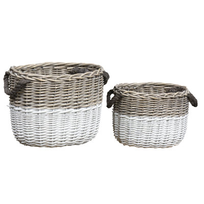 Ensemble de panier en rotin 2 pièces