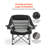 Oversized Camping Chairs, 450 lbs Heavy-Duty Support, 1 Pack, Portable Padded Folding Camp Chairs with Dual Cup Holders & Wine Glass Holders, Carry Bag for Outdoor, Fishing, Black & Gray