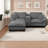Spacious Grey Chenille Sofa, Multifunctional With Storage And Usb