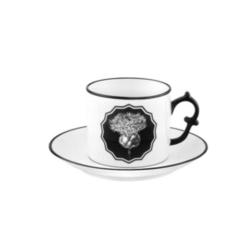 Herbariae Handmade Porcelain Teacup, Set of 4