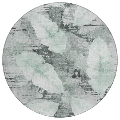 Machine Washable Indoor/Outdoor Arline ACN2172 Floral Rug