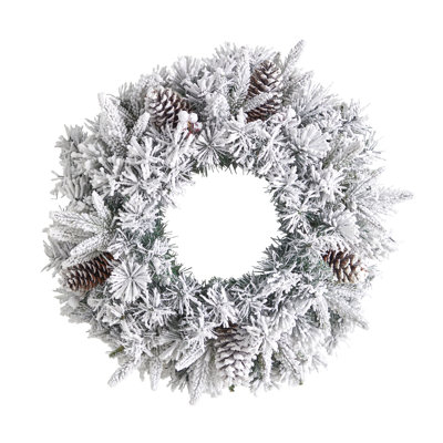 Faux Lighted 20'' Wreath