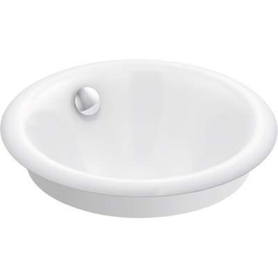 Iron Plains® Metal Circular Dual Mount Bathroom Sink with Overflow