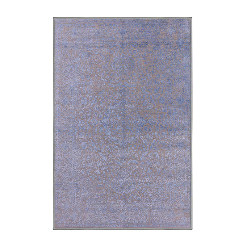 Tapis oriental bleu / brun Casswell, Rectangle 2 pi x 3 pi