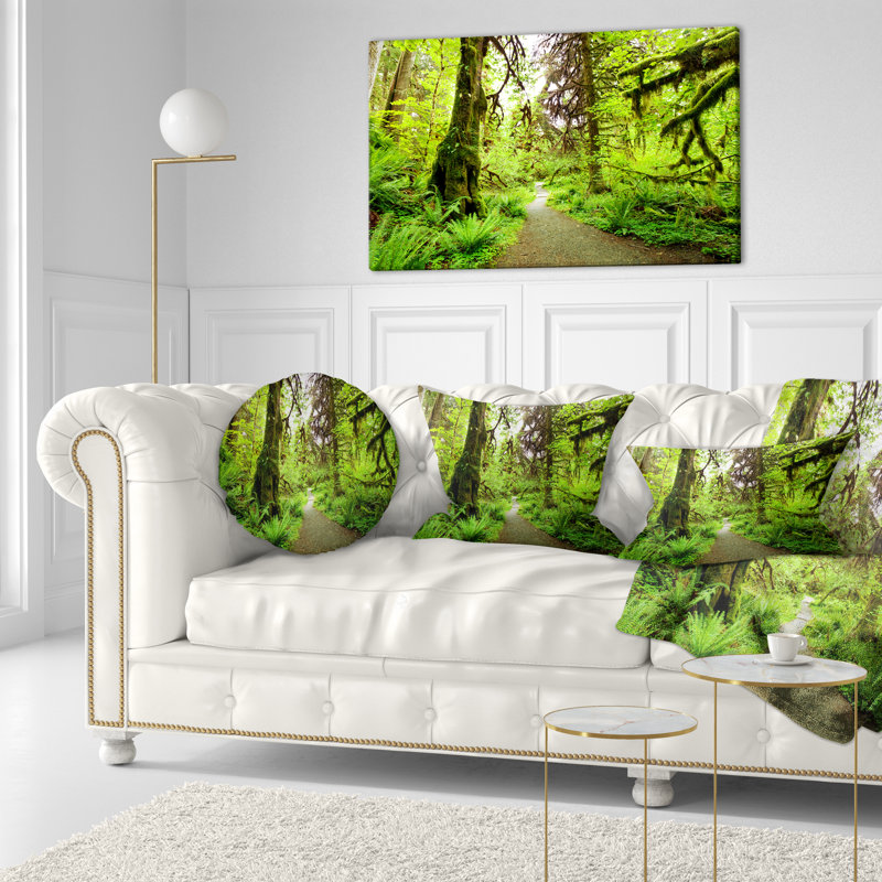 Coussin lombaire de forêt footpath de séquoia