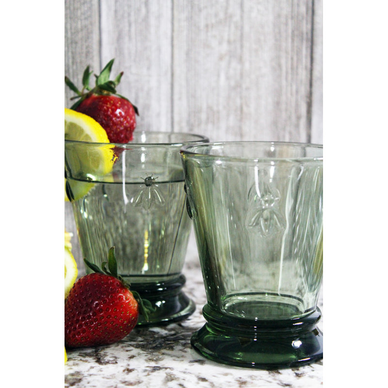 Napoleon Bee Drinking Glass, 9 oz, Blue
