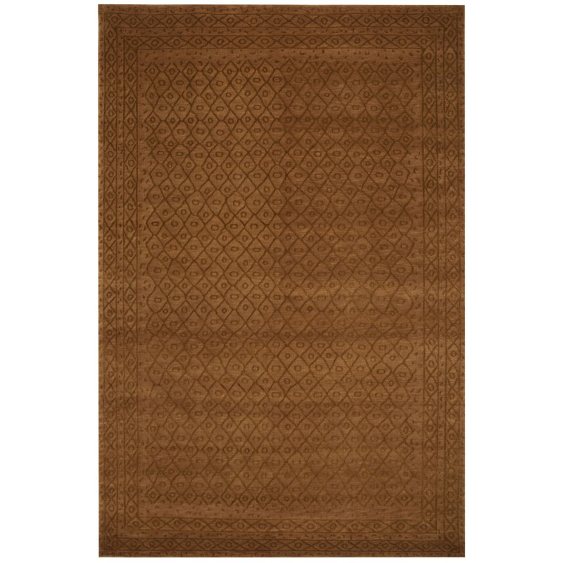 Tibetan Handmade Silk and Wool Area Rug, Rectangle 9' x 12'