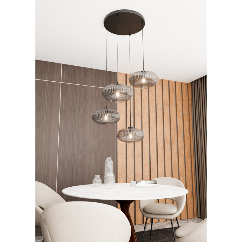 Samyiah 4 - Light Matte Black Pendant, Matte Black/Graphite