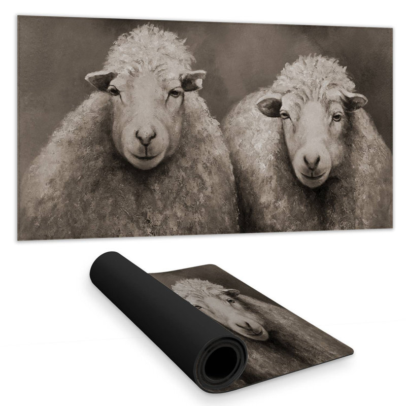 Sheep sepia - 15.75"x31.50" Desk mat
