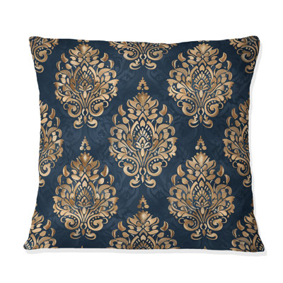 Damask Glamour I - Glam Throw Pillow