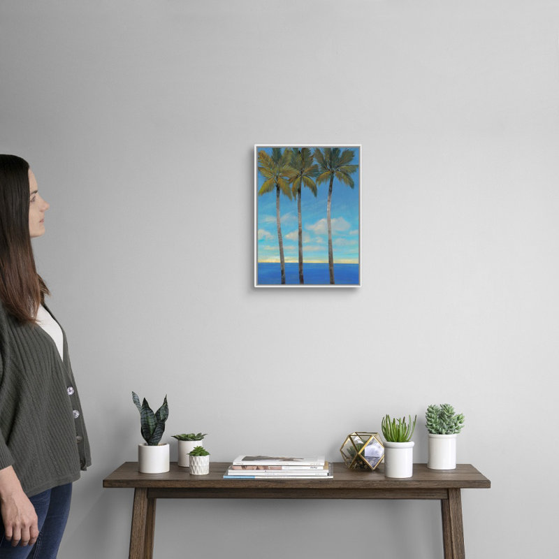«Debout grand I», art mural, Toile avec cadre blanc, H 16 po x l 12 po x P 1,75 po