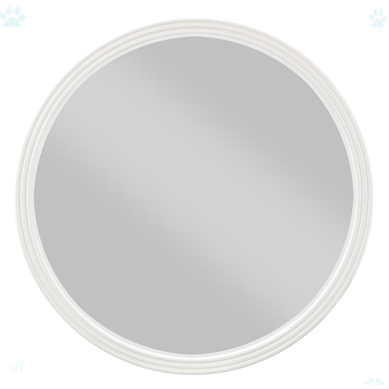Carena Gray Round Mirror