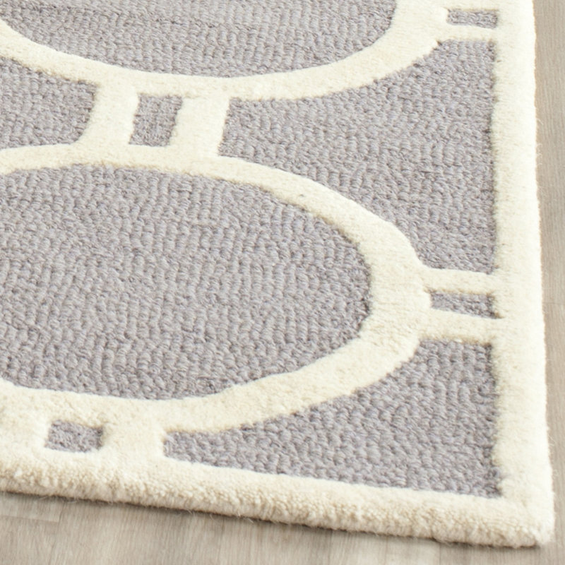 Cambridge Hand Tufted Wool Geometric Rug, Square 8'