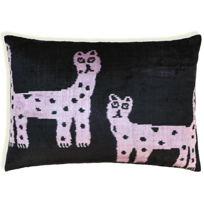 Coussin en velours rose panthère le plus vendu - fait à la main 16 x 24