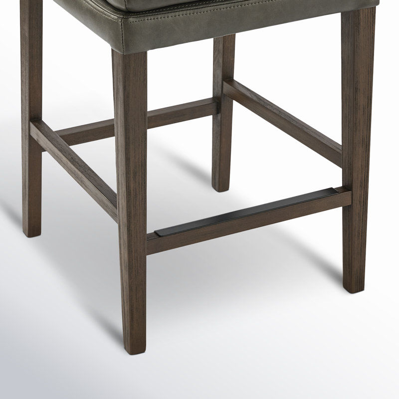 Tabouret de bar et de comptoir en cuir Niara, Tabouret de comptoir (siège d'une hauteur de 26 p