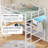 Full Size Loft Bed With L-Shaped Desk And Charging Station,Full Metal Bed Frame With Led Lights,Open Shelves And 3 Fabric Storage Drawers,Loft Beds With Top Bunk -Safety Guard & Stairs-582405272