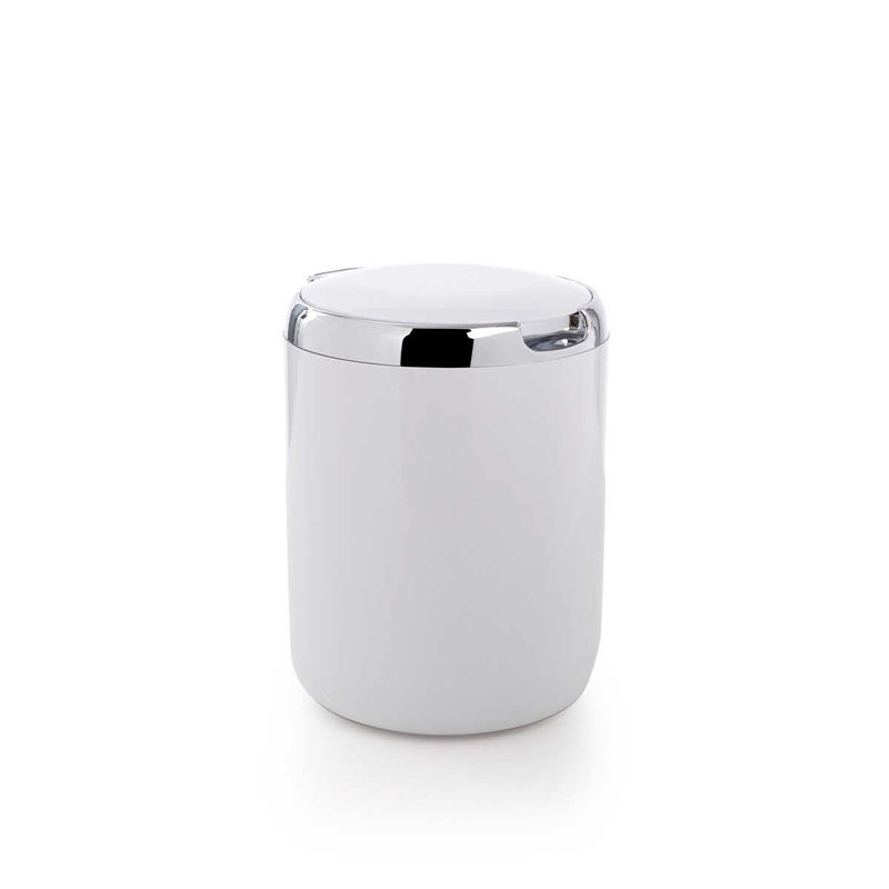 Poubelle en plastique imperméable 3 gallons Pasifik, Blanc