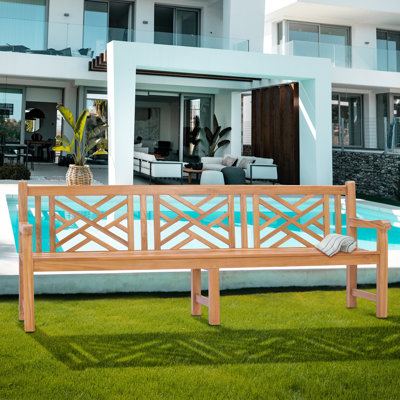 Banc de jardin en teck Chippendale