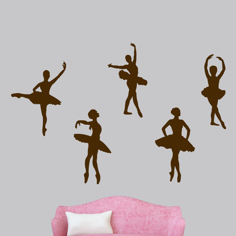 Ensemble d'adhésif décoratif ballerines, Brun chocolat, Oui