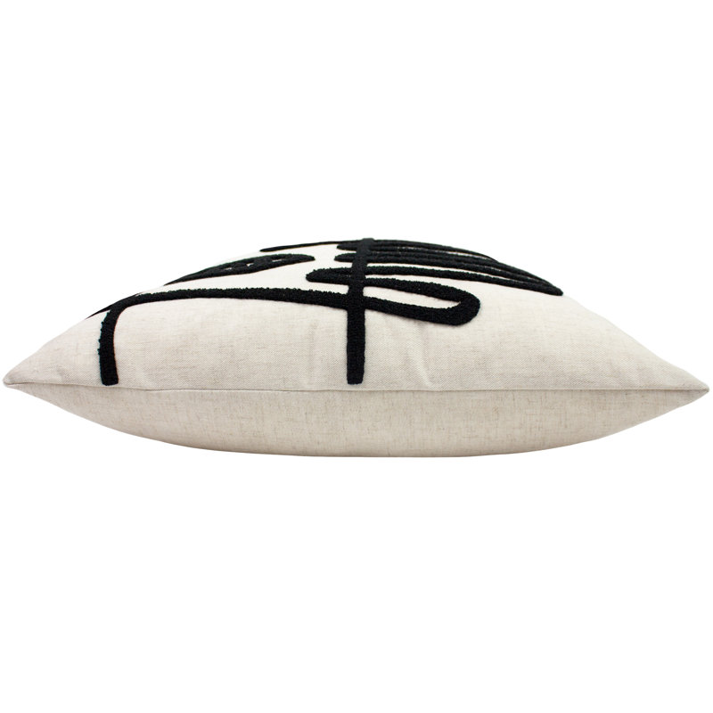 Mono Face Tufted Abstract Cushion, Feather