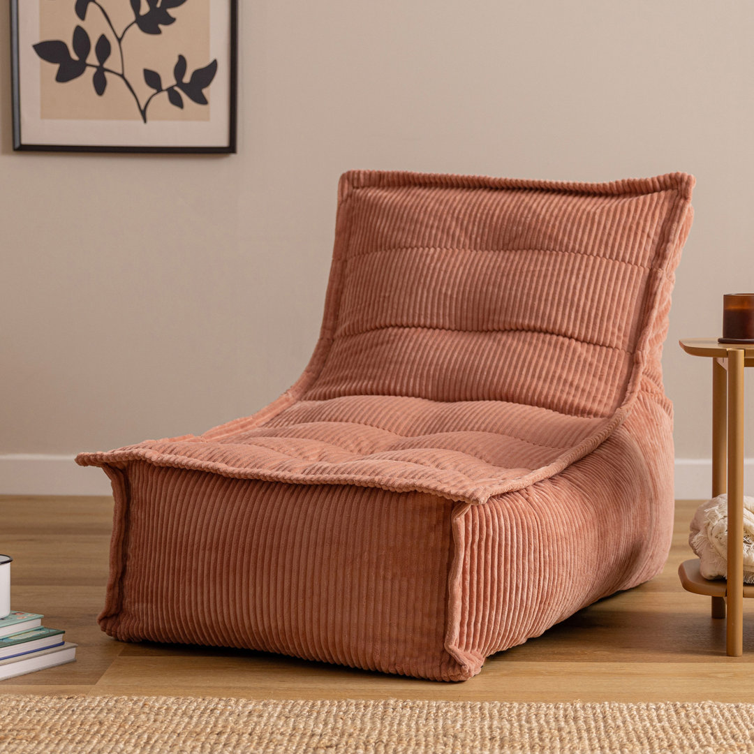 Kids Dolce Corduroy Lounger Bean Bag, Dawn Pink