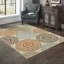 Tapis d'intérieur / extérieur beige / bleu sarcelle / orange Baringer-631098060