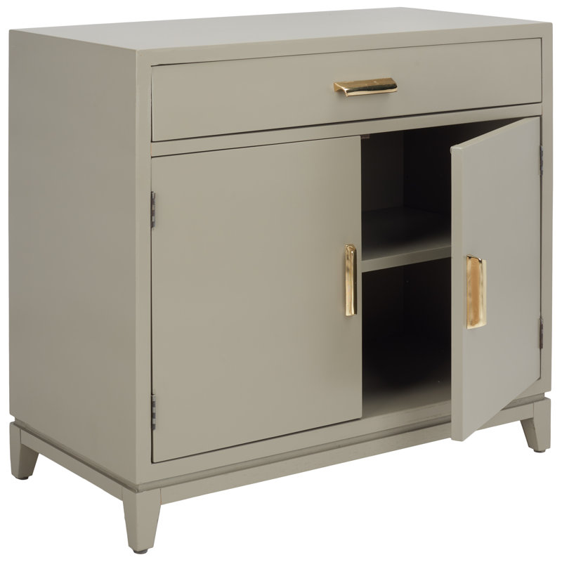 Albanie Solid Wood Accent Cabinet, Gray