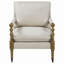 Chaise d'appoint en bois avec pieds tournés