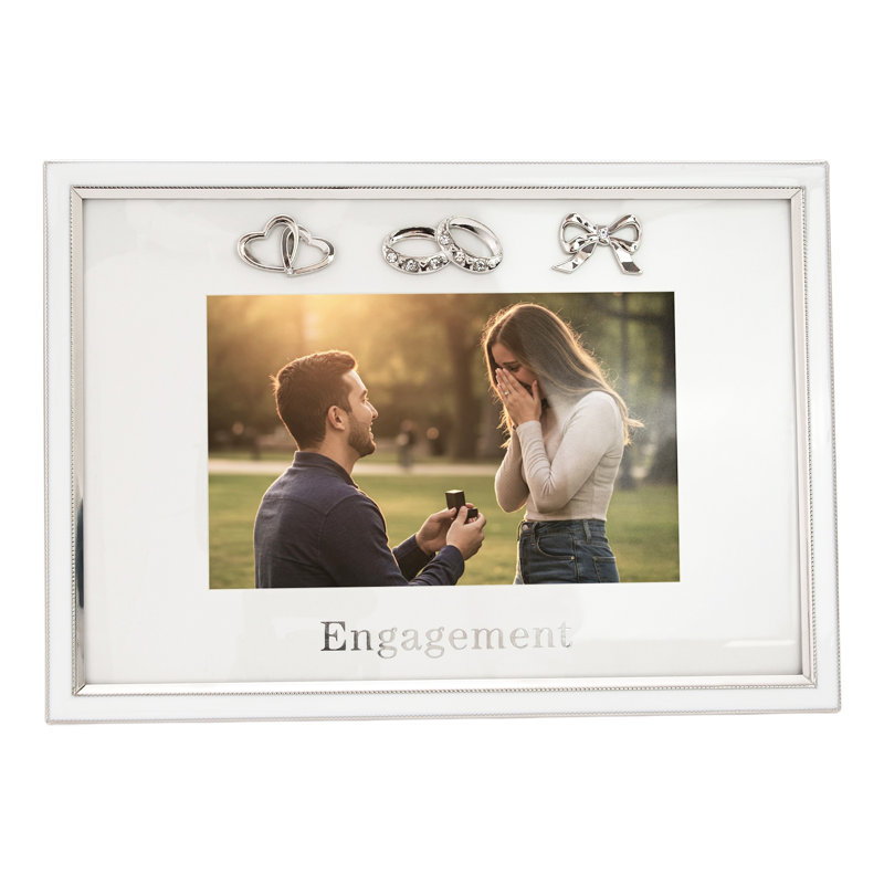 Silver Metal Picture Frame with Mat