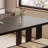 Black Rectangular Solid Wood + Acrylic desk-1966892392