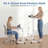 Adjustable Height Desk on Wheels, Ergonomic Mobile Standing Desk, Portable Laptop Desk Standing Table Home Office Desks-2048112760