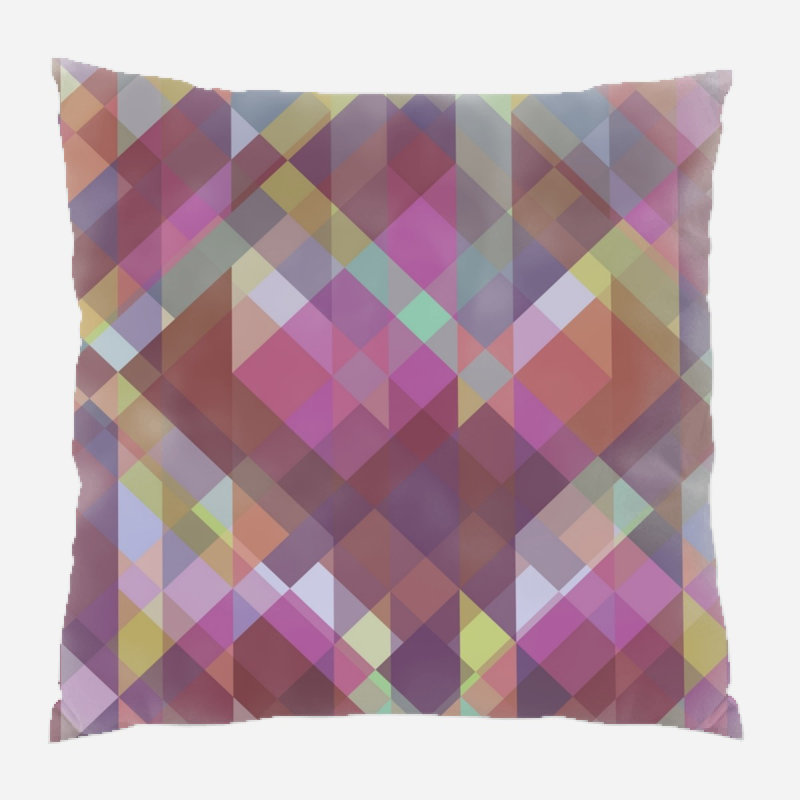 Geometric Microsuede Reversible Throw Pillow