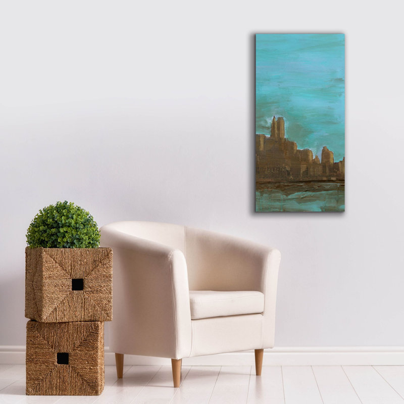 «Manhattan Triptych 3» par Alicia Ludwig, art mural sur toile, H 40 po x l 20 po x P 1,5 po