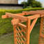160cm W x 42cm D Solid Wood Arbour in Tan
