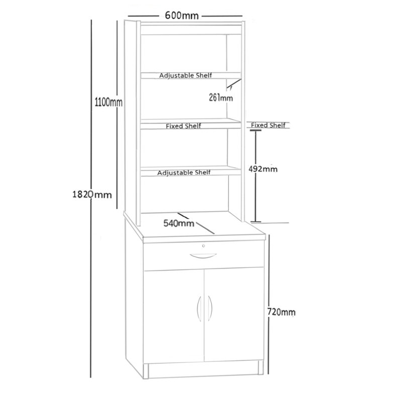 Brence 2 -Door 1 -Drawer, English Oak