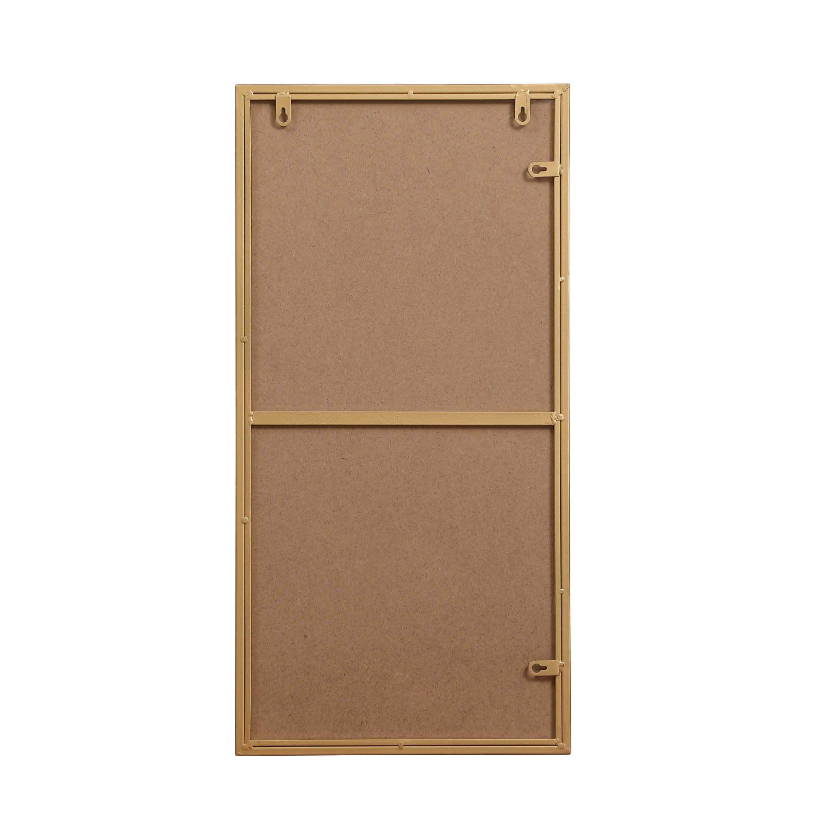 Sabine Metal Rectangle Wall Mirror, 14" x 28", Brass