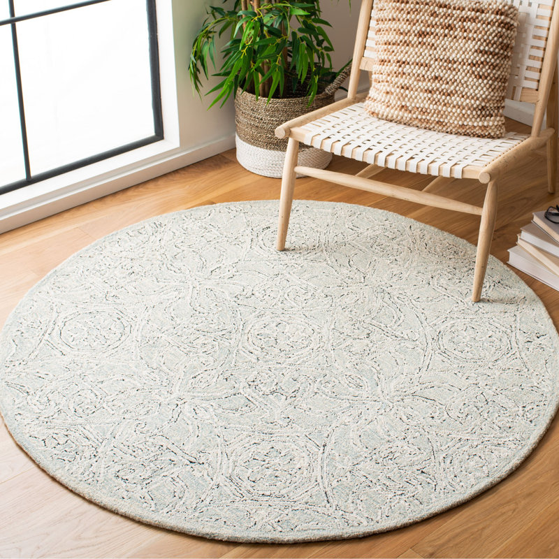 Tapis en laine touffeté à la main Conway, Rond 5 pi