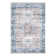 Washable Non-Slip Traditional Blue / Coral Rug 